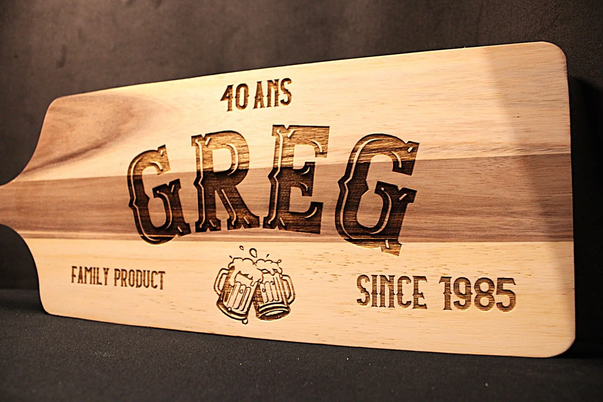 Gravure laser plaque bois