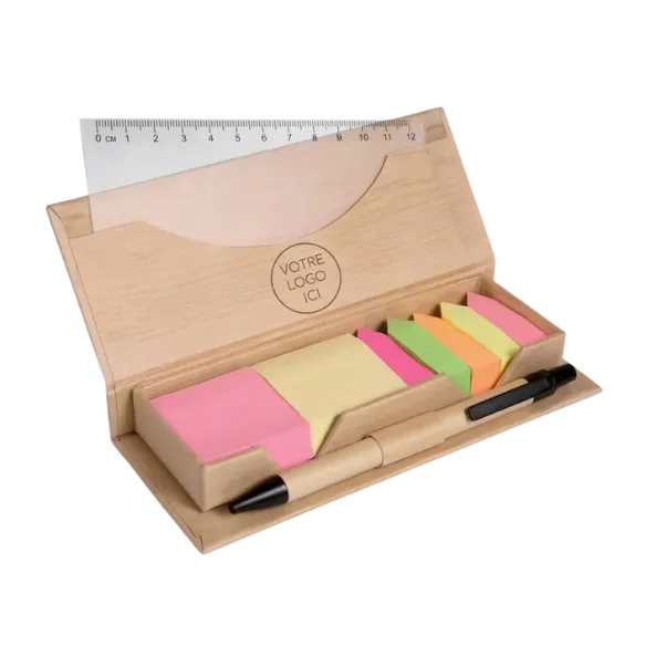 Distributeur de notes adhésives en carton recyclé
