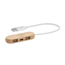 Hub USB 2.0 en bambou