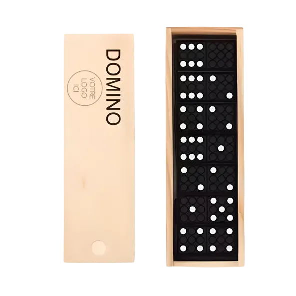 Jeu de dominos avec coffret en bois